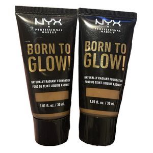 💋NYX PROFESSIONAL Born To Glow Naturally Radiant Foundation Mocha ~ Lot of 2
